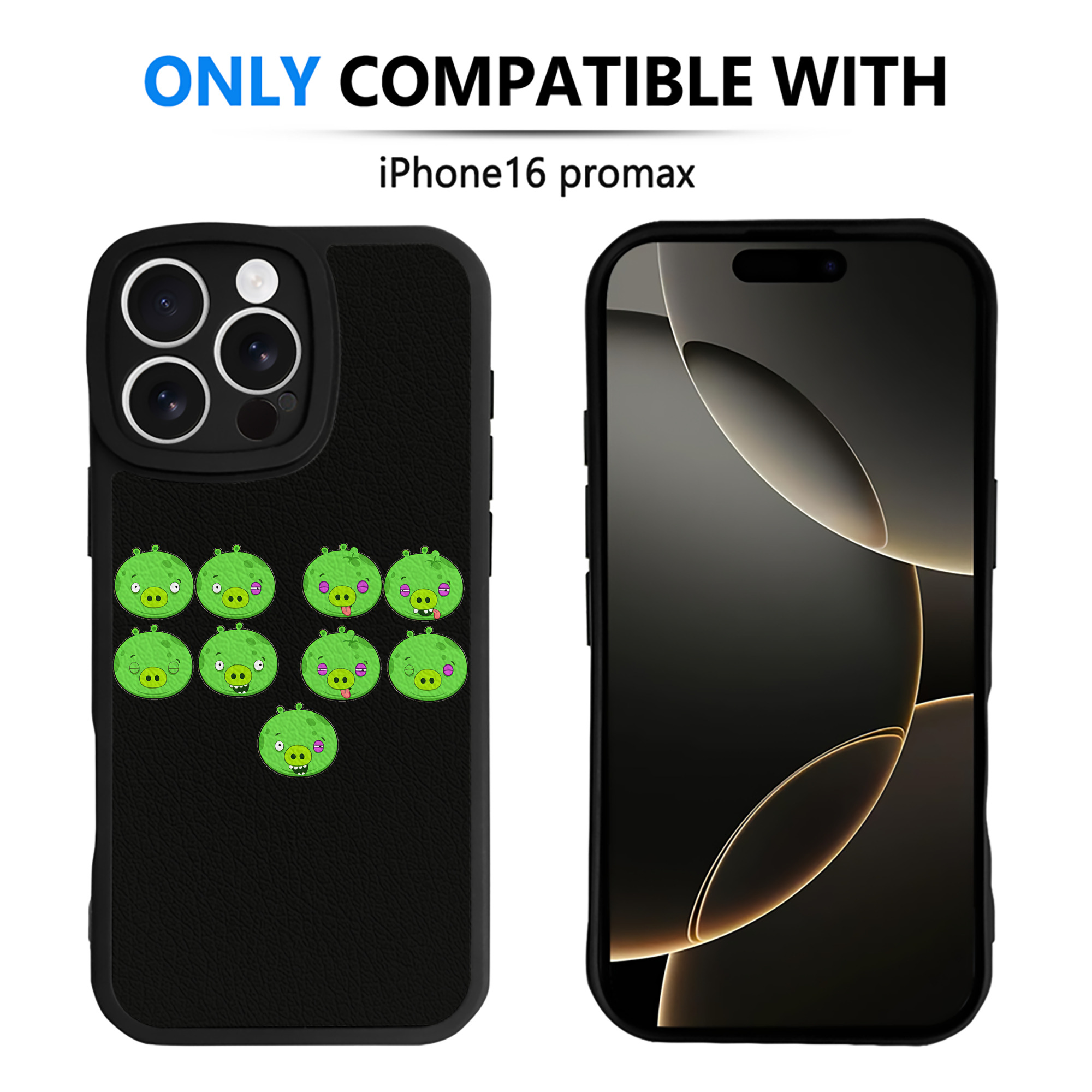 （画像用） Angry Birds アングリーバード 【iPhone 16シリーズ対応】シリコンスマホケース（レザー調） 材質：シリコン
